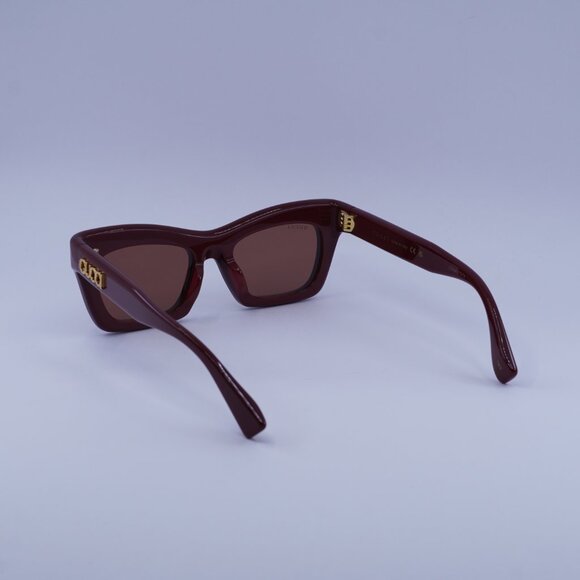 Gucci GG1773SA 002 Sunglasses Burgundy Cay Eye Frame, Brown Lenses - Picture 7 of 12